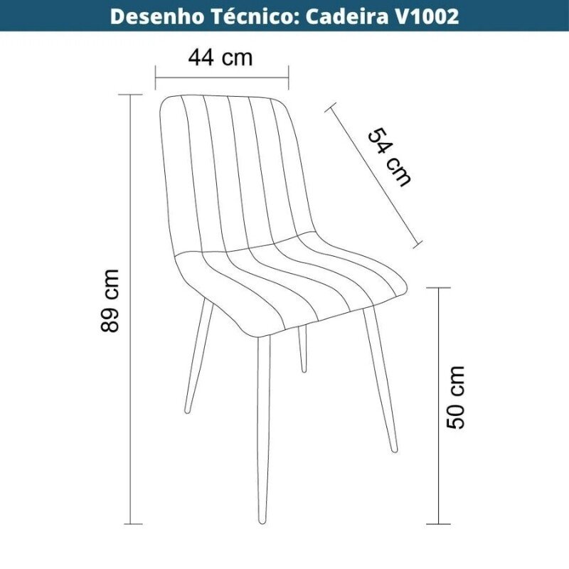 Cadeira Viera V1002 Linho Cinza - Rivatti - Imagem 7