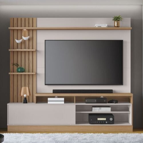 Home 2,00m Maceió Freijó/Off White para TV até 65" - Colibri