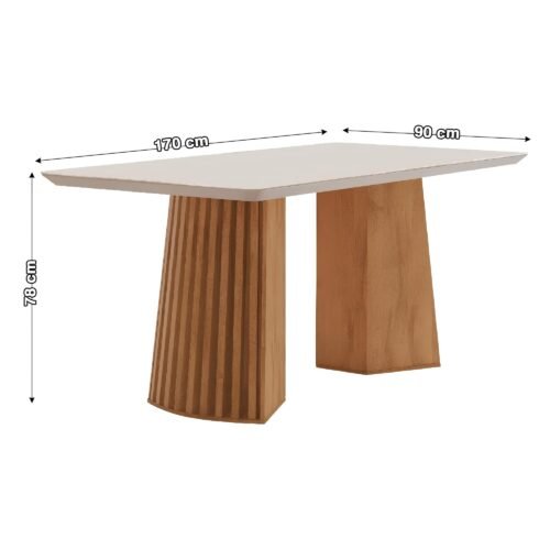 Alternative view of Mesa Nevada 170 (Tampo Smart Plus) Cinamomo/Off White - CEL MOVEIS