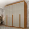 Guarda-Roupa 6 Portas Joinville/Andorra 2,18 m Cinamomo/Off White - TCIL