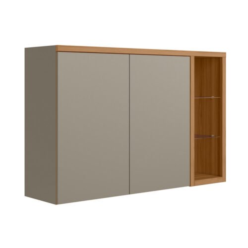 Armario Aereo Duplo Allure 1.2 Jequitiba/Gris Fosco - LINEA BRASIL