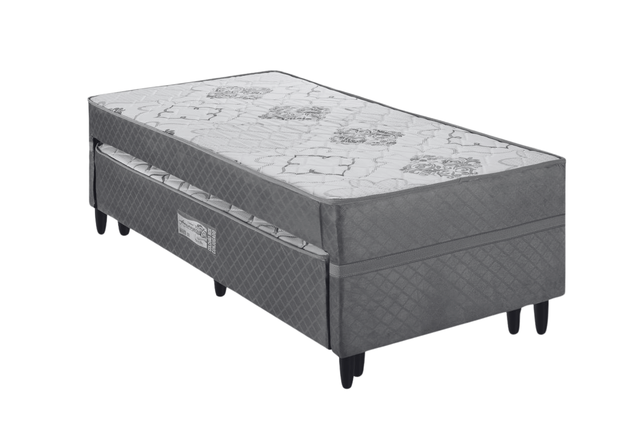 Cama Box Solteiro com Auxiliar Prestige D28 Molas Ensacadas - ECOTEC - Imagem 3