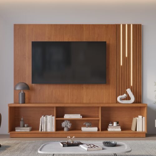 Alternative view of Home Theater até 75″ Arezzo New (C/LED Cascata) Naturale – MAVAULAR