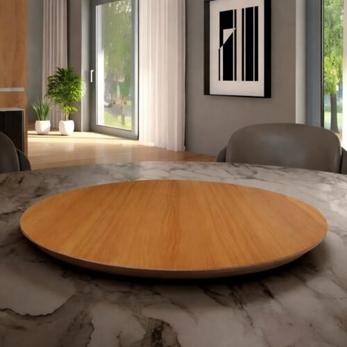 Alternative view of Prato Giratório 45 cm Amadeirado – DELINE DECOR