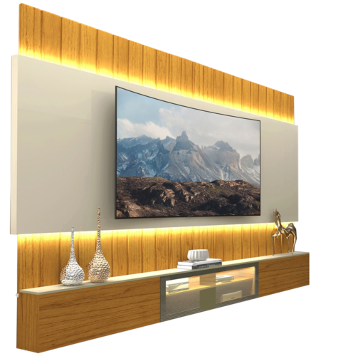 Alternative view of Home Suspenso até 85″ Soberano Reflecta 260 Naturale/Off White – GELIUS