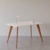 Mesa Acerola 130 (C/Vidro) Madeira/Off White - CIMOL