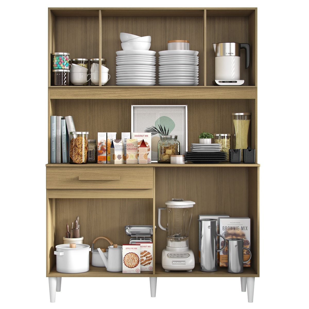 Kit Cozinha 4P1G 1,21 m Atacama/Off White - ARAMOVEIS - Imagem 2