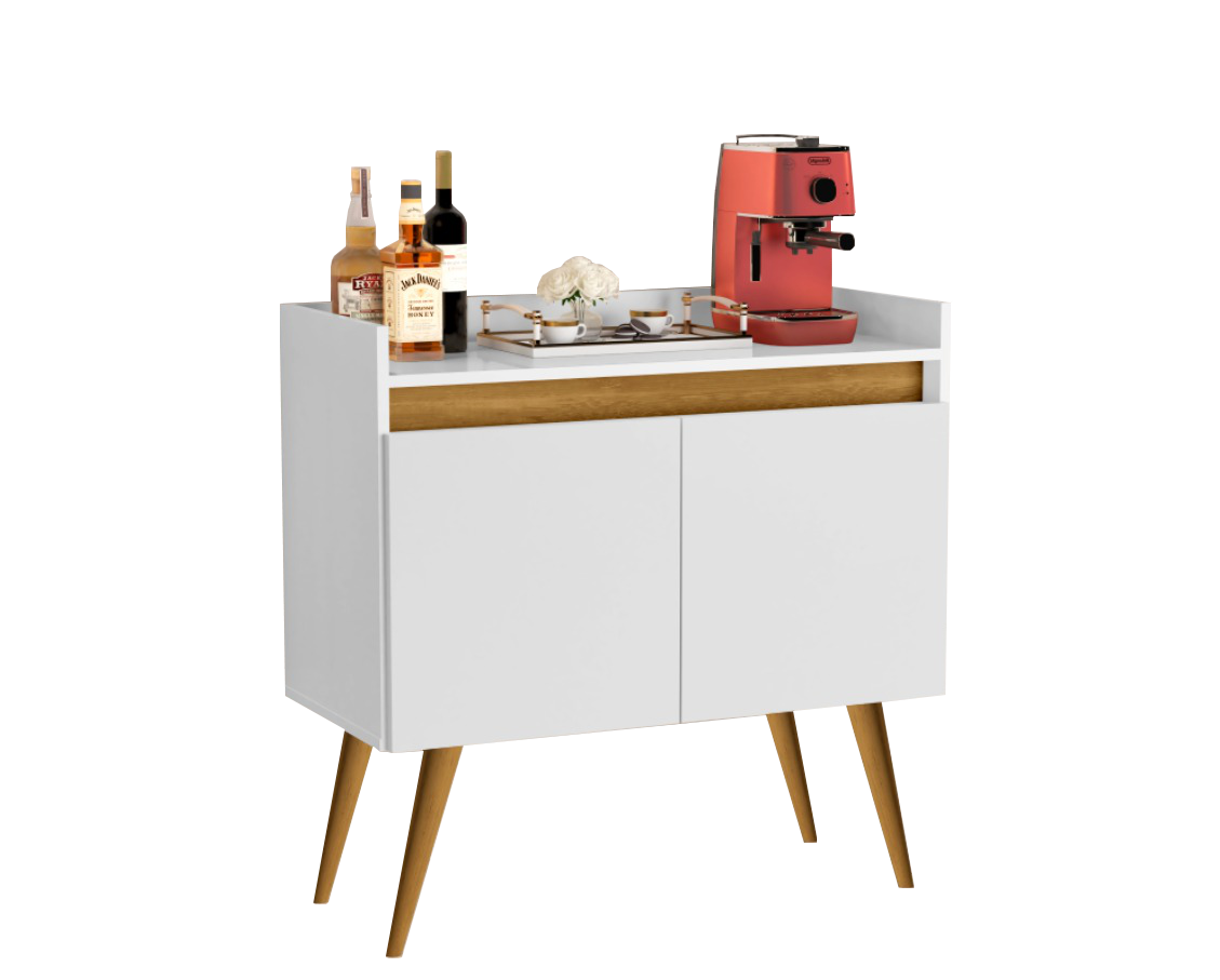 Buffet 2 Portas Gold Branco/Mel/Branco – MOVEIS PRIMUS - Imagem 5