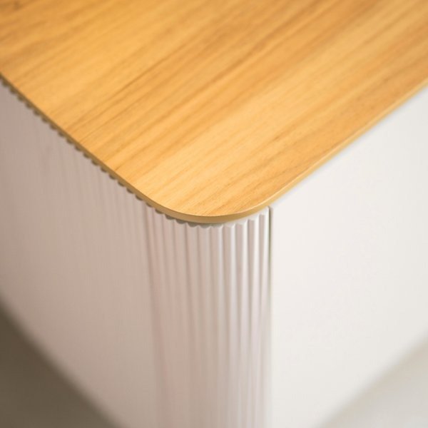 Rack ate 85" Santorini Off White/Tauari Fosco - LINEA BRASIL - Imagem 3