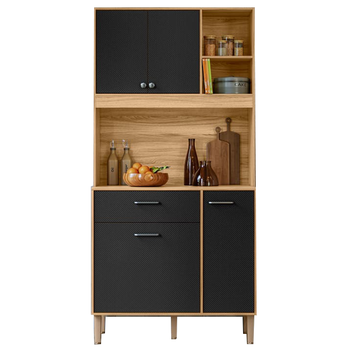 Kit Cozinha Erva Doce 90 Freijó/Preto Esfera – NICIOLI - Imagem 4