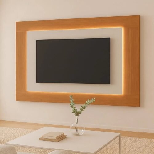 Painel até 58" Atenas 1,80 m Naturale/Off White - MAVAULAR