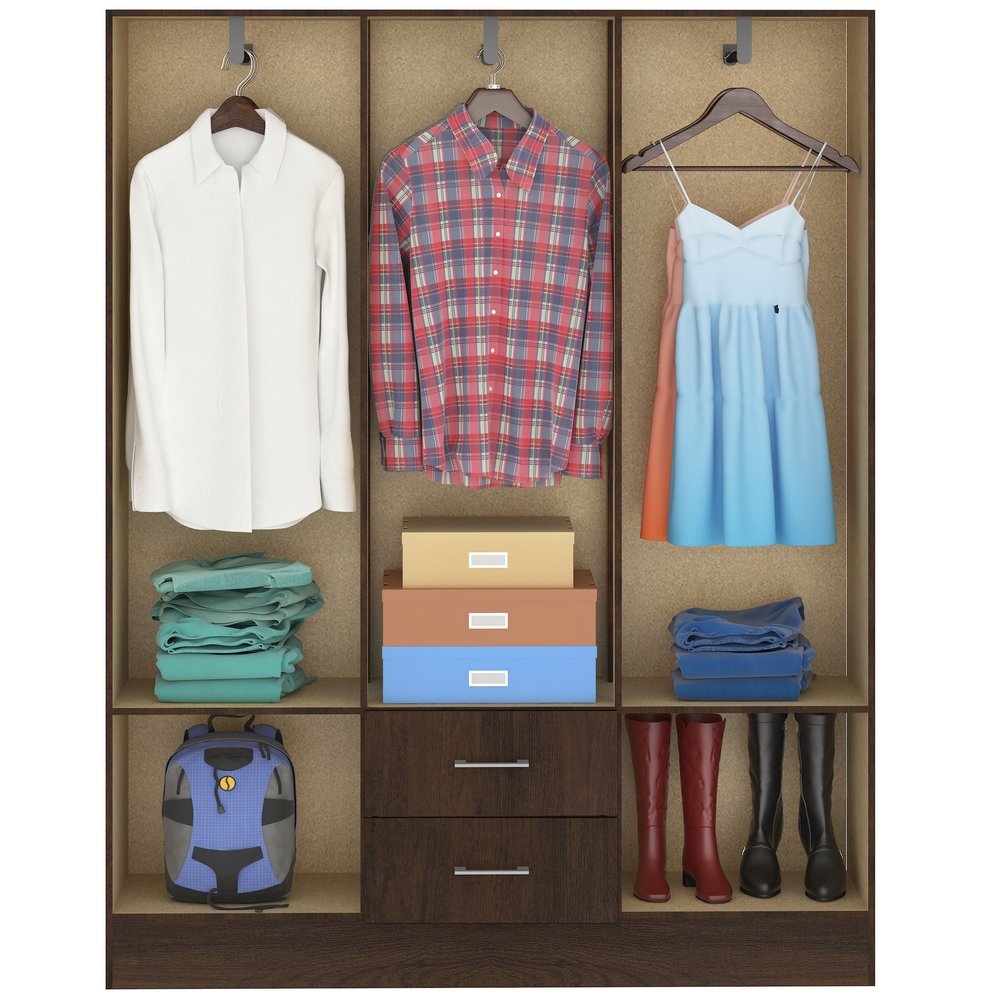 Guarda-Roupa 6 Portas Jamaica 6002 1,34 m Cinamomo/Off White – FELLICCI - Imagem 4
