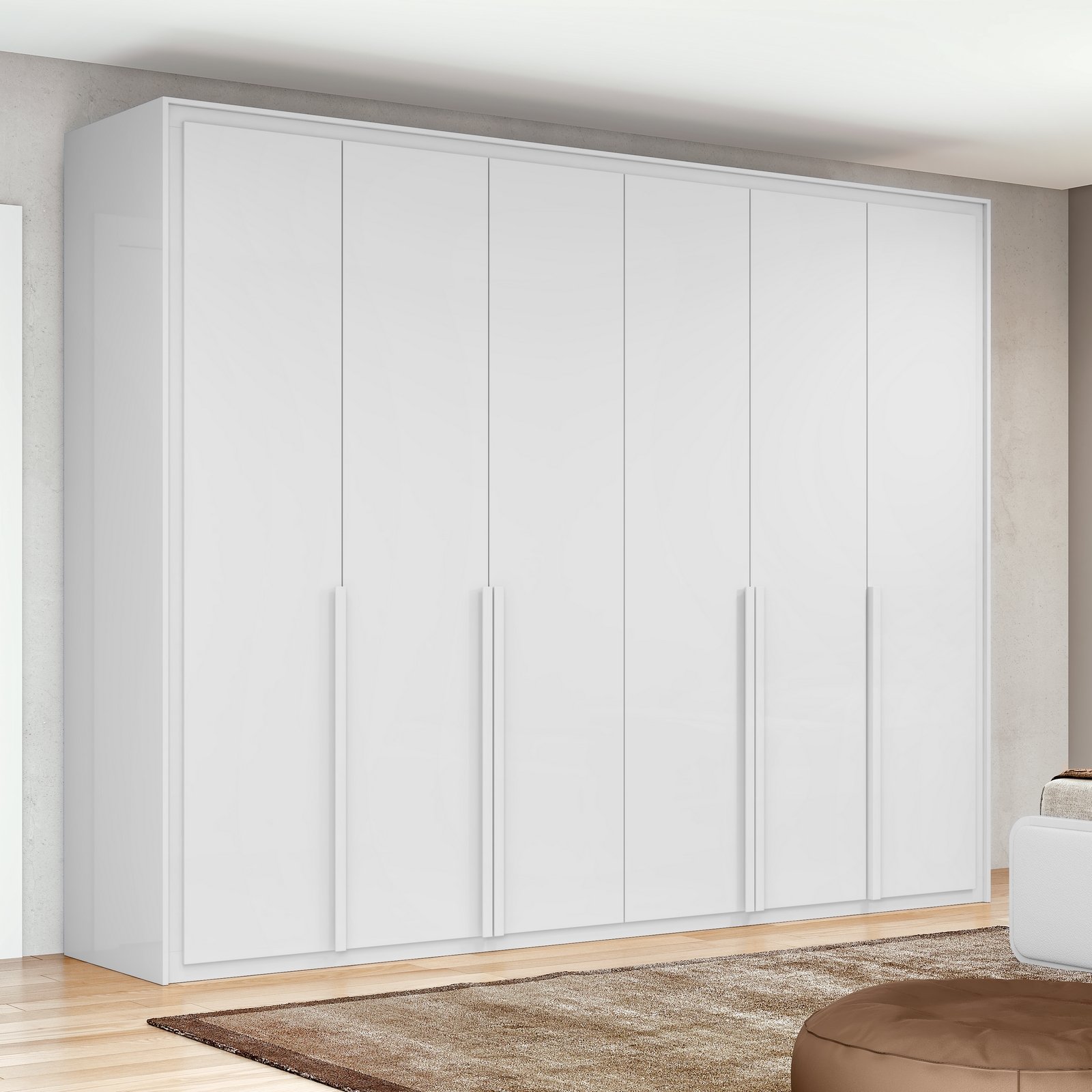 Guarda-Roupa 6 Portas Imperatore 2,74 m Branco - LOPAS