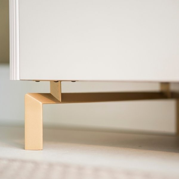 Rack ate 85" Santorini Off White/Tauari Fosco - LINEA BRASIL - Imagem 4