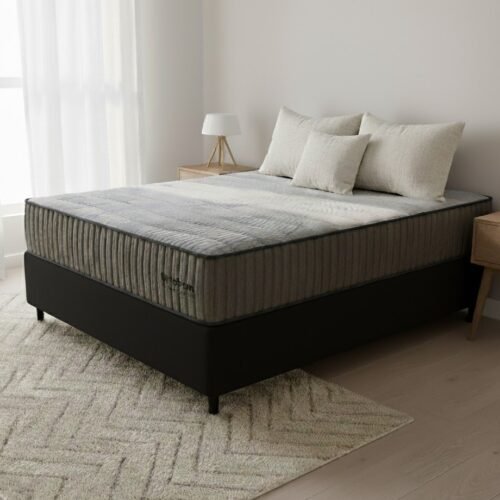 Colchão Casal Exclusive Foam 30 cm HR 33 + Base Simples Corino Preto – ORTOBOM + BIOSTAR