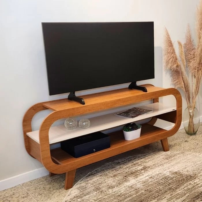 Rack até 60" Théo Cinamomo/Off White - ARTELY