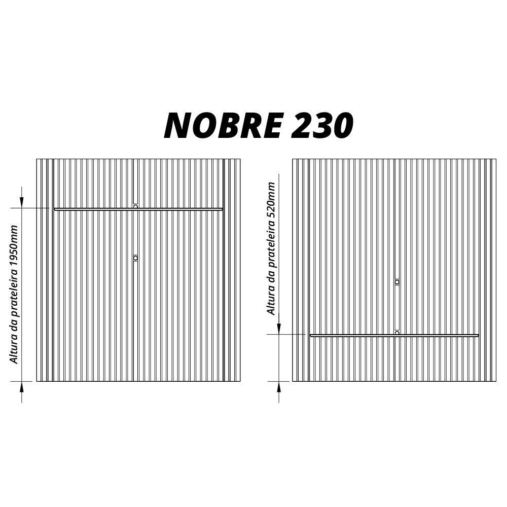 Painel ate 85" Nobre Ripado 230 Azul - GELIUS - Imagem 5