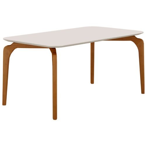 Alternative view of Mesa Capri 160 (C/Vidro) Cinamomo/Off White - MÓVEIS VALVERDE