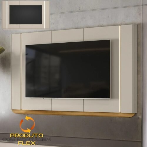 Painel ate 75" Santorini Off White/Tauari Fosco - LINEA BRASIL
