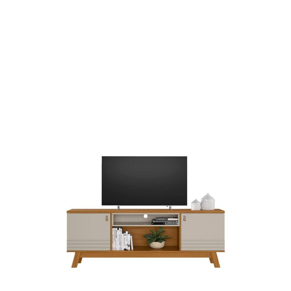 Rack até 75" Colorado Nature/Off White - LINEA BRASIL - Imagem 9