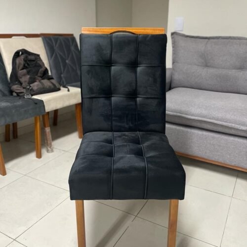 Alternative view of Kit 2 Cadeiras Sophia Veludo Preto - WM DECOR