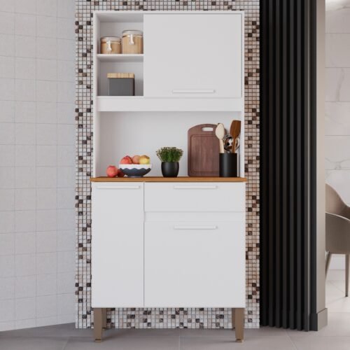 Kit Cozinha Lia 0,83 m Branco - SALLETO