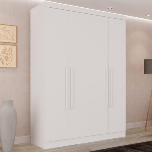 Guarda-Roupa 4 Portas Recife 1,21 m Branco - SALLETO