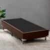 Base Box Solteiro Simples Corino Marrom - ALTO NIVEL CAMAS E COLCHOES