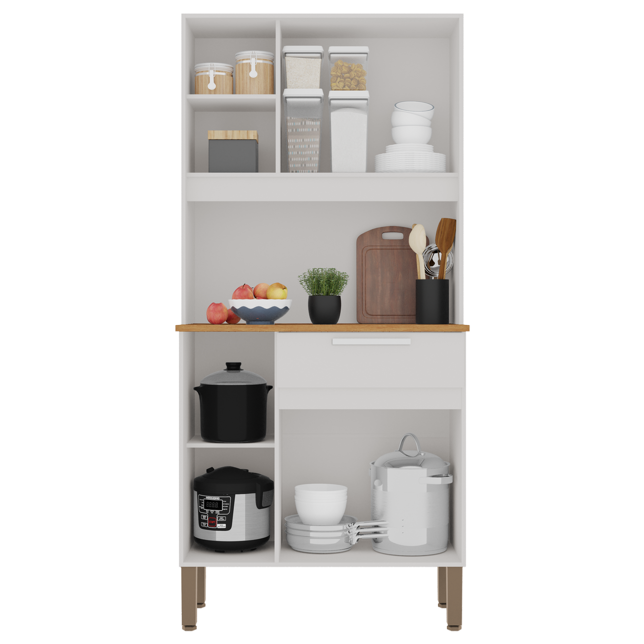 Kit Cozinha Lia 0,83 m Branco - SALLETO - Imagem 3
