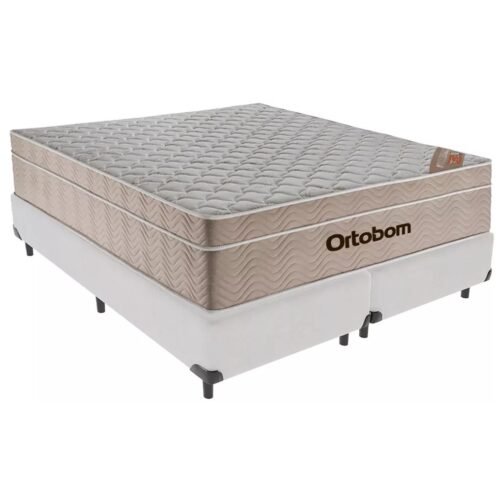 Alternative view of Colchão Queen Airtech Springpocket 25 cm D26 Molas Ensacadas + Base Simples Corino Branco – ORTOBOM + ALTO NÍVEL