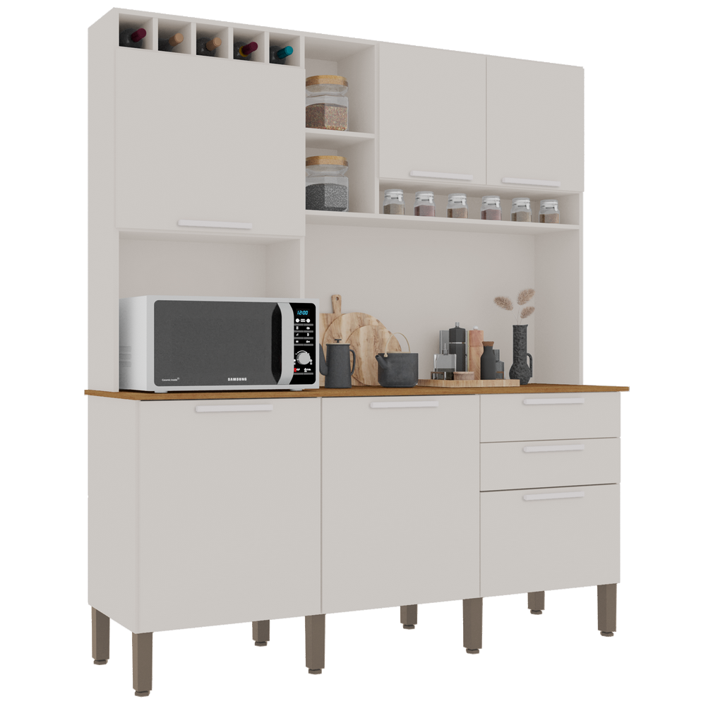 Kit Cozinha New Topázio 1,65 m Branco - SALLÊTO - Imagem 4