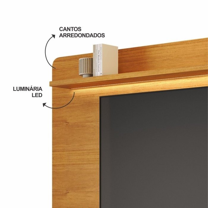 Painel até 70" Cristal Cinamomo - JCM MOVELARIA - Imagem 3
