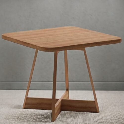 Mesa Átria 1593 Quadrada 90 Rosê Cobre/Nogal Freijó - CARRARO MÓVEIS