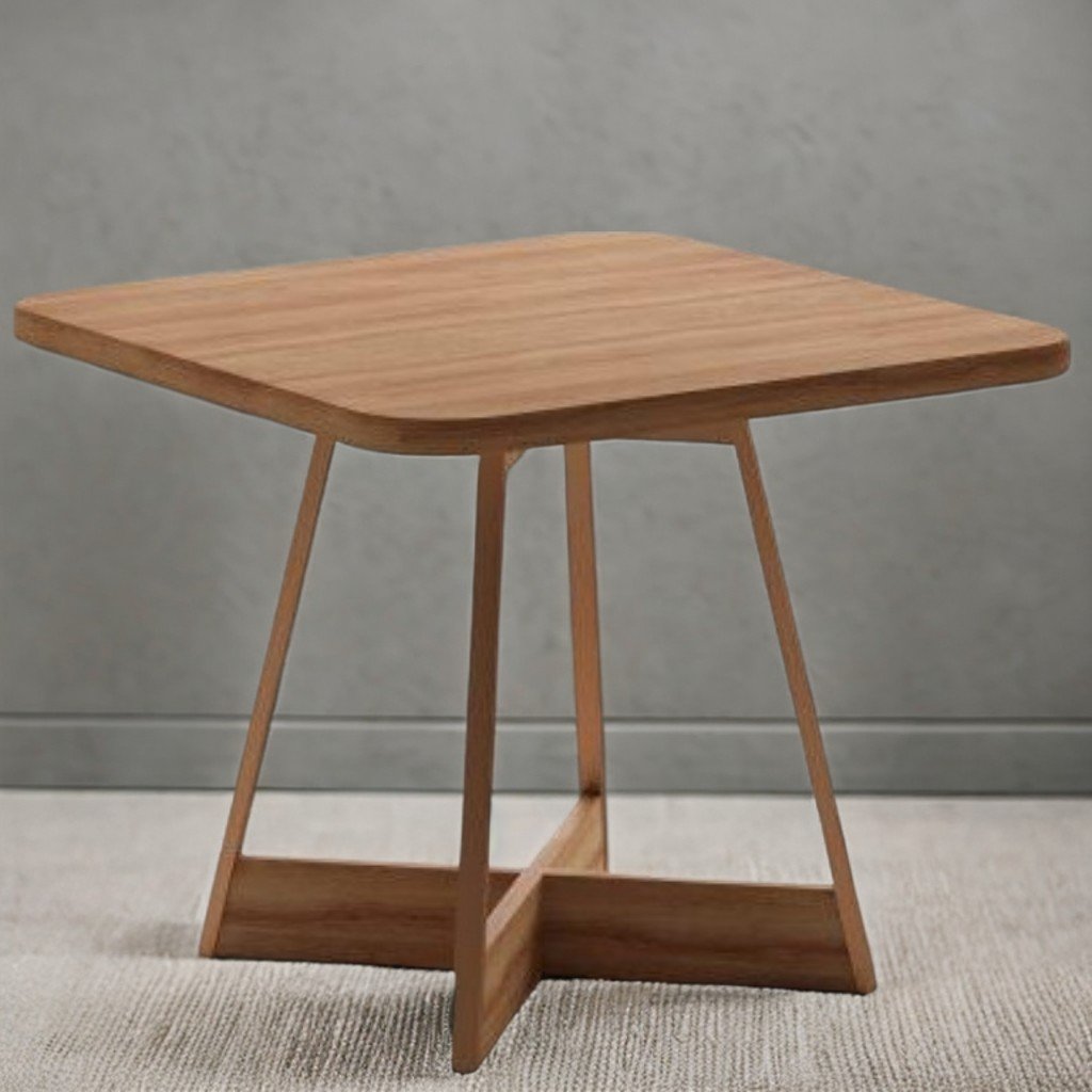 Mesa Átria 1593 Quadrada 90 Rosê Cobre/Nogal Freijó - CARRARO MÓVEIS