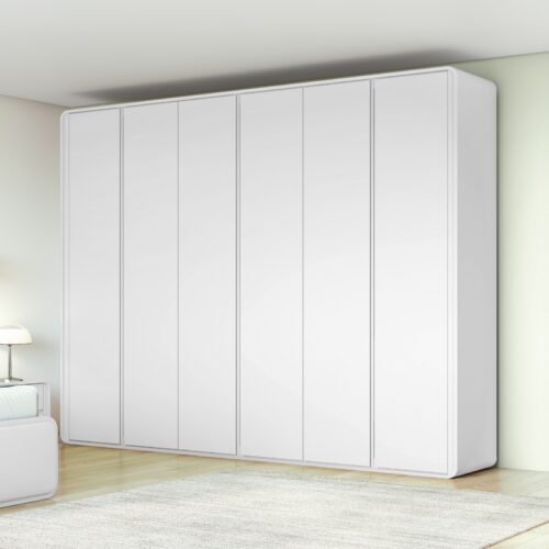 Guarda-Roupa 6 Portas Loop 2,70 m Branco - LOPAS