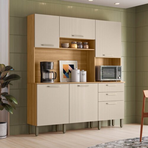 Kit Cozinha Ferrara Plus 1,80 m Freijó/Soft - KIT'S PARANÁ