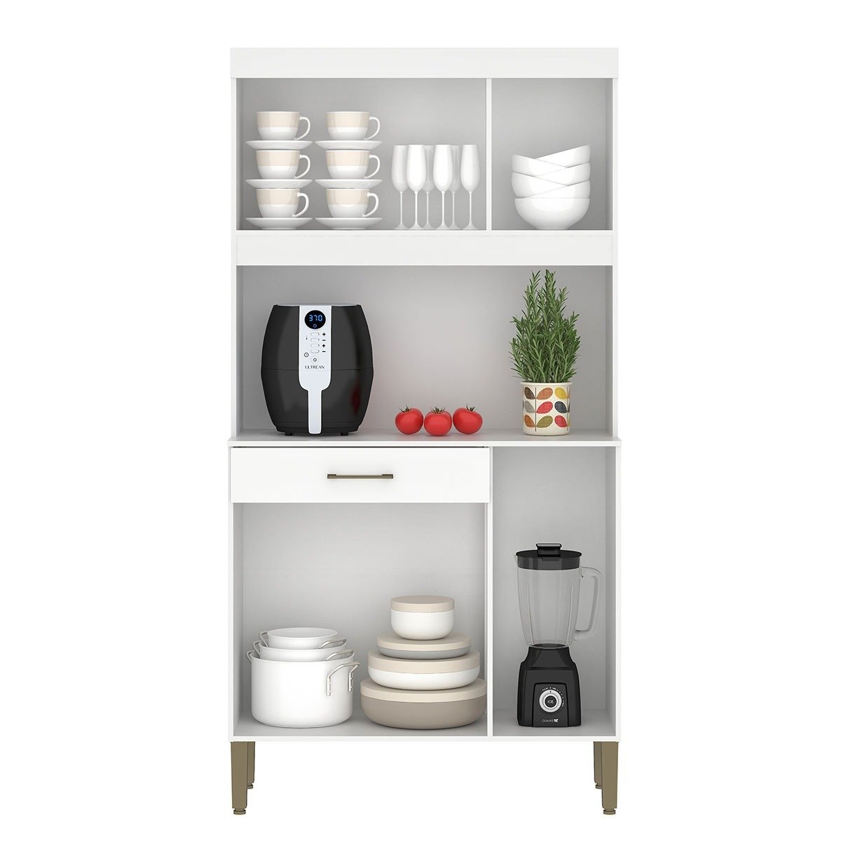 Kit Cozinha Carla K090 0,90 m Branco - FELLICCI - Imagem 2