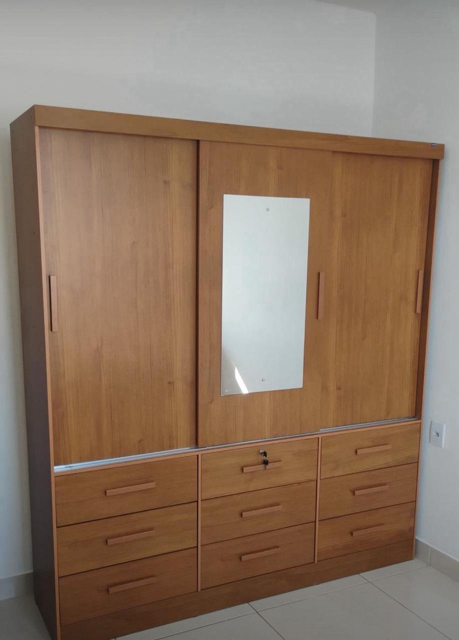 Guarda-Roupa 3 Portas(Sem Pés)Athenas 1,80 m Nature – BIANCHI - Imagem 2