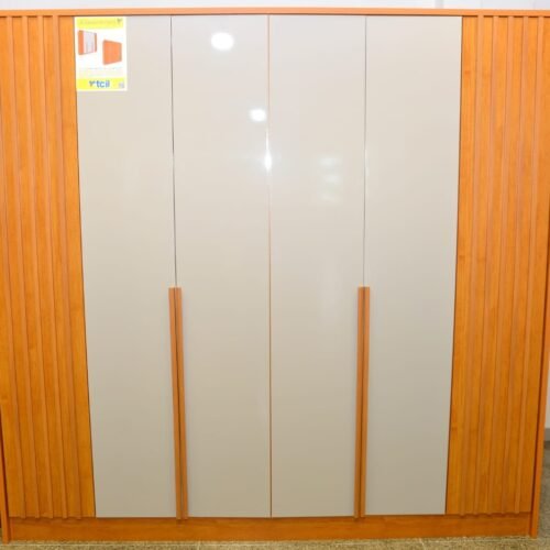 Alternative view of Guarda-Roupa 6 Portas Guarani/Chade Ripado 2,44m Cinamomo/Off White - TCIL