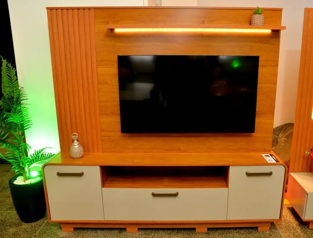 Home até 65" Apego Cinamomo/Off White - JCM MOVELARIA - Imagem 2