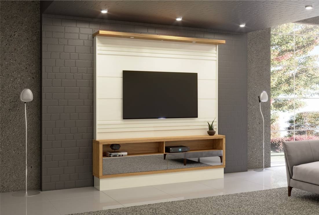 Home até 65" Sara TB178E Off White/Freijó - DALLA COSTA - Imagem 2