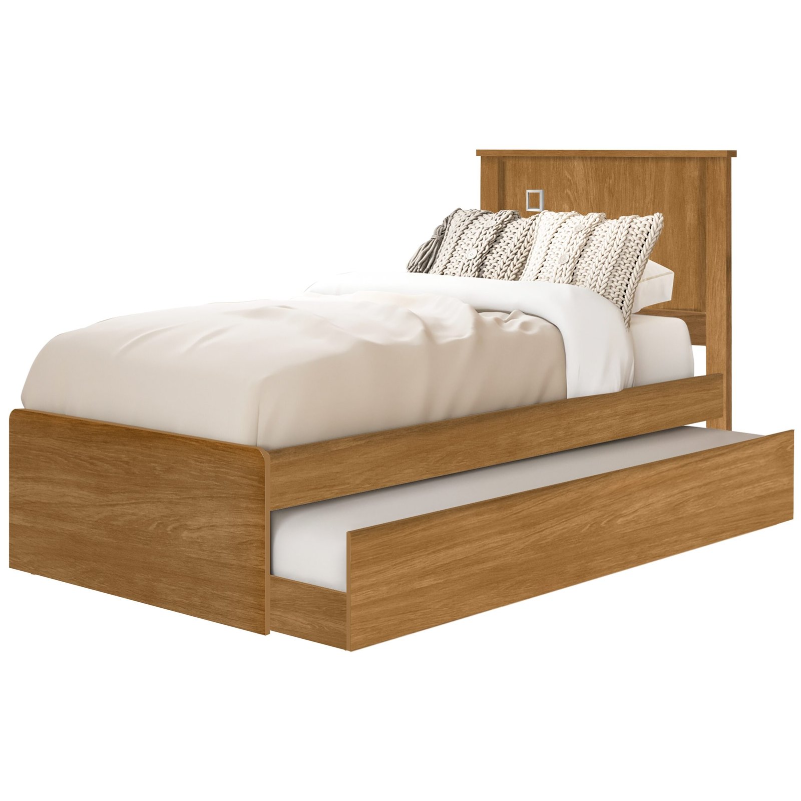 Cama Solteiro Barcelona + Auxiliar Nature - TEBARROT DO BRASIL - Imagem 4