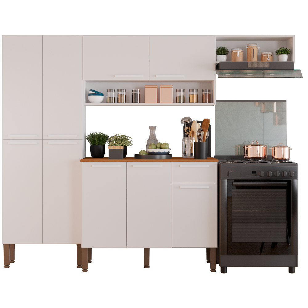 Cozinha Completa com Balcão Madri Branco - SALLÊTO - Imagem 7