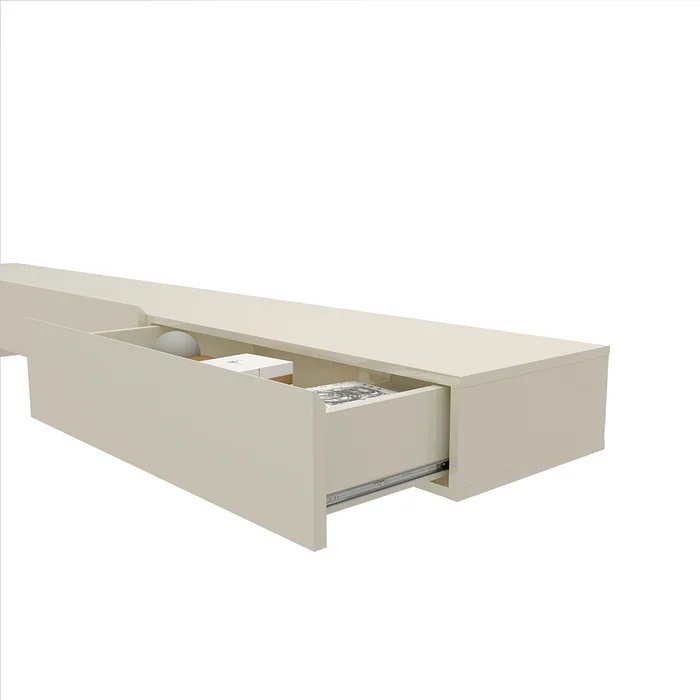 Home até 85″ Nobre Ripado 230(Com Nicho) Off White – GELIUS - Imagem 2