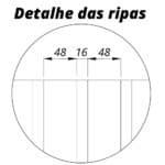 Home até 85″ Nobre Ripado 230(Com Nicho) Azul/Off White – GELIUS - Imagem 3