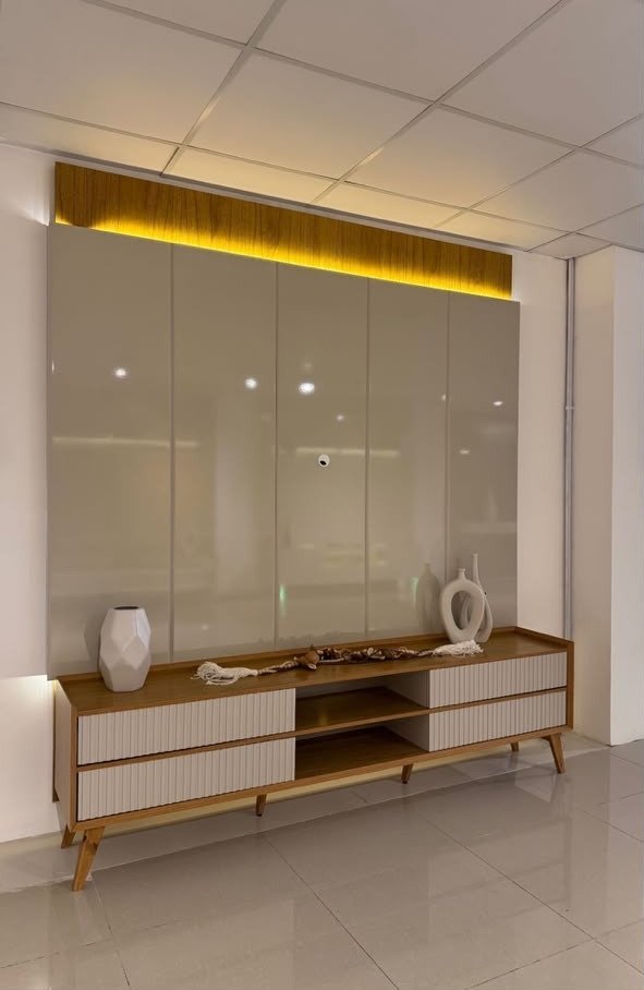 Painel + Rack até 85" Magnífico Naturale/Off White - GELIUS - Imagem 7