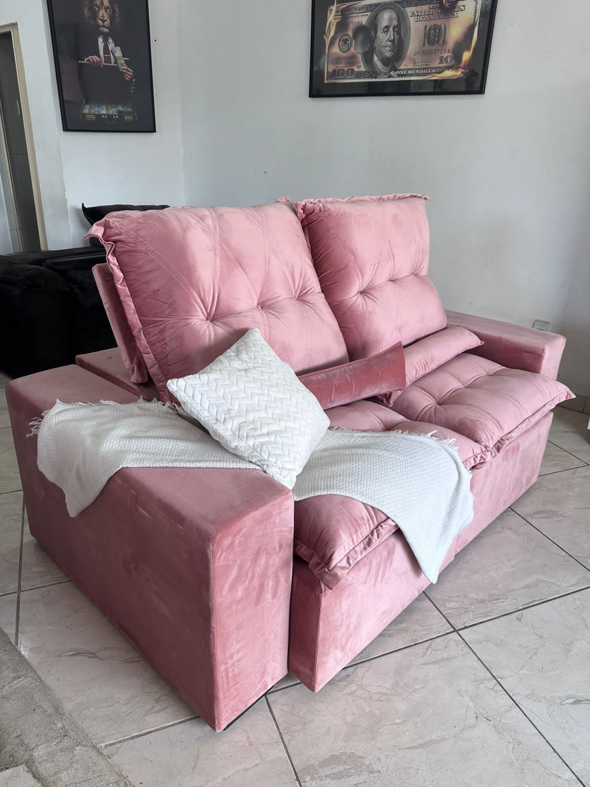 Sofá Retrátil e Reclinável Avalon 2,00 m Rosé - IMPÉRIO ESTOFADOS - Imagem 3