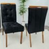 Kit 2 Cadeiras Sophia Veludo Preto - WM DECOR