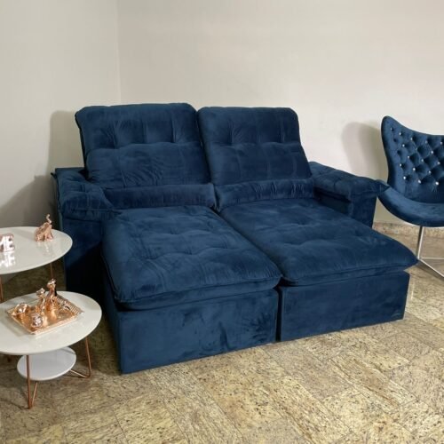 Alternative view of Sofá Retrátil e Reclinável Imperial 2,30 m Azul – IMPÉRIO ESTOFADOS (PROMOÇÃO - LEVE AVARIA)