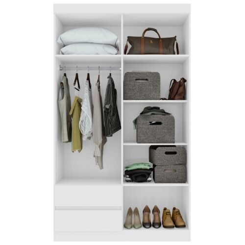 Alternative view of Guarda-Roupa 4 Portas Zeus 1,19 m Branco - LOPAS